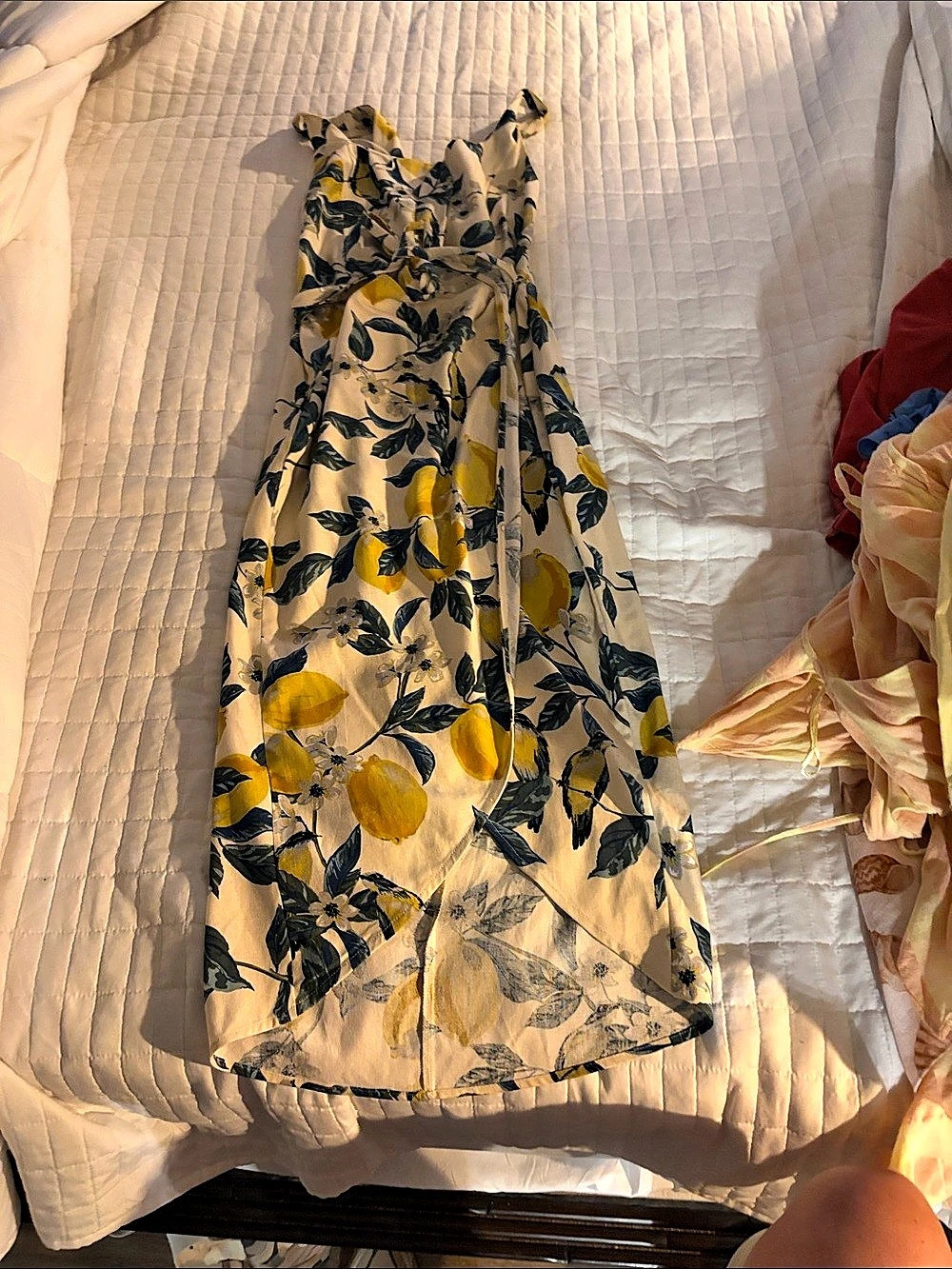 Dress Forum Floral Maxi Dress in Yellow & Blue Size Medium
